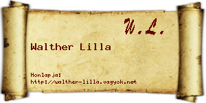 Walther Lilla névjegykártya